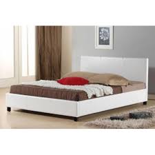 Contenitore struttura letto alta almeno il 50% (in peso) di questo prodotto è in legno, un materiale. Letto Matrimoniale Moderno Rivestito In Ecopelle Bianca Completo Di Rete E Doghe Per Materassi Da 180 X 200 Cm