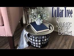 Dollar Tree Diy Storage Basket Side Table Youtube Storage Baskets Diy Dollar Tree Diy Diy Storage Coffee Table