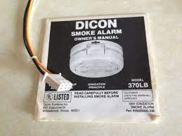 Connector cable only dicon 370lb 120 volt ac smoke alarm with manual. Dicon 370lb 120 Volt Ac Smoke Alarm Connector Cable Only