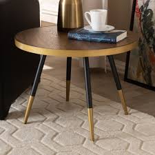 Shop hundreds of table legs, table bases, and furniture legs. Baxton Studio Lauro Modern And Contemporary Round Walnut Wood And Metal Coffee Table With Two Tone Black And Gold Legs Walmart Com Walmart Com