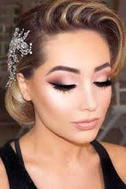 Don't worry about being too cheesy or overly. Beauty Makeup Idea Elegant Bold Bridal Makeup