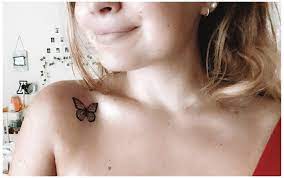 Butterfly Tattoo Butterfly Collar Bone Tattoo Butterflycollarbonetattoo In 2021 Collar Bone Tattoo Butterfly Tattoo Collar Bone Tattoo Small