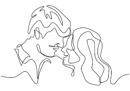 It needs so much practice and creative thinking. Continuous One Single Line Drawing Of Romantic Kiss Of Two Lovers Minimalism Hand Drawn Sketch Vector Illustration Good For Valentine S Day Banner Poster And Background Relationship Concept 1922276 Vector Art At Vecteezy