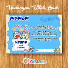 Kartu undangan ulang tahun anak. Undangan Ultah Anak Doraemon Shopee Indonesia