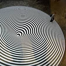 Black And White Illusion Rug Op Art Carpet By Marina Apollonio Pinned By Myelebra Com Op Art Art Optical Optical Illusions