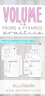 Volume Of Prisms Pyramids Worksheet Bundle Teks 7 9a Kraus Math Math Teks 7th Grade Math Math