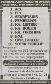 Cari:sopir sim b1 max 45th punya motor.lamaran lengkap jl.kopo cirangrang no.57o. Lowongan Kerja Cimareme 2020 Di Pabrik Jl Industri Dan Jalan Lainnya Agustus 2021