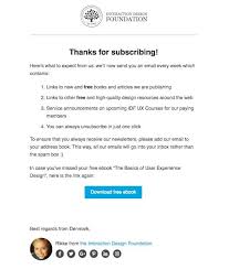 Email Template Email Confirmed Enjoy Your Free Ebook Email Templates Interaction Design Foundation Free Ebooks