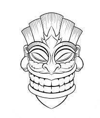 Tiki Mask Coloring Pages Home Sketch Coloring Page Tiki Tattoo Tiki Totem Tiki Head