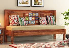 Dining benches and similiar furniture are undoubtedly an important element of all houses. Buy Boho Bench With Back Rest Honey Finish Online In India Wooden Street