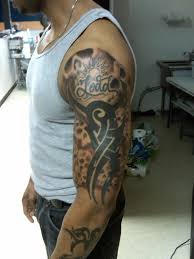 A person with tribal tattoo is. 29 Tribal Skull Sleeve Tattoo For Men Ideas Skull Sleeve Tattoos Skull Sleeve Tribal Skull