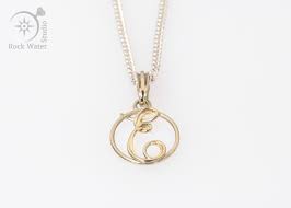 21st birthday gifts for her: 21st Birthday Necklace Gift In Gold Rock Water Studio