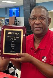 Congratulations to our Custodial Team for having zero work related injuries  or accidents during the 2024-2025 School Year and for being awarded one of  the Most Improved Schools! This year our team