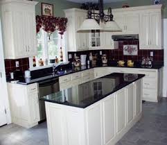 Black And White Granite Countertops With White Cabinets Black Granite Countertops White Cabinets Dining Home Room In 2020 Backsplash For White Cabinets White Cabinets Black Countertops Black Granite Countertops