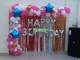 Simple Balloon Decoration On Terrace Best Birthday Party Organisers Balloon Decorators Birthday Party Caterers In Bangalore