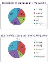 household expenditure in hong kong and britain charts give