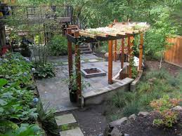 The Plumlee Garden Portland Or 1024 768 Lori Scott Landscape Design Curved Pergola Pergola Garden Pergola Carport