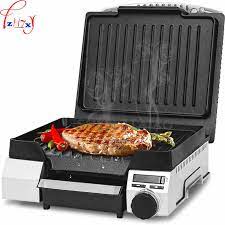 1pc 220v Electric Non Stick Pan Professional Steak Machine Business Home Grill Grill Bread Beef Steak Machine Barbecued Meats Barbecue Machine Sandwich Toaster