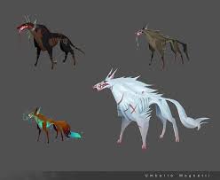 Artstation Feral Creatures Umberto Mognetti Creatures Fantasy Creatures Dark Fantasy