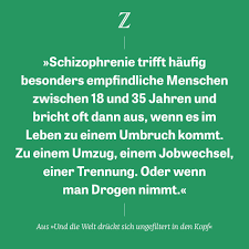 Unter dem begriff schizophrenie fast man eine gruppe psychischer erkrankungen zusammen, bei denen störungen des denkens, der wahrnehmung und des affekts auftreten. Zeit Online Mit 15 Zog Sie An Einem Joint Spater Sah Lin Mai Weisse Schatten Es Folgten Vier Klinikaufenthalte Wie Es Ist Der Eigenen Wahrnehmung Nicht Mehr Trauen Zu Konnen Https Trib Al E8cdz8w