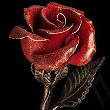 Handmade Iron Rose 11th 6th Year Wedding Anniversary Gift For Her Red Metal Rose Steel Rose Iron Rose 6th Anniversary Gifts Iron Anniversary Gifts