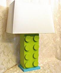 Lego Style Table Lamp Your Color Choice Table Lamp Childrens Decor Lego Room Boys Room Decor Toy Rooms