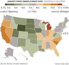State By State Unemployment Levels The New York Times