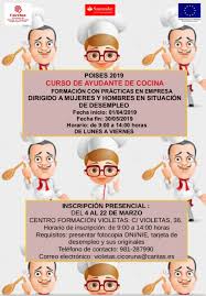 Se necesita ayudante de cocina para santiago de compostela para media jornada al mediodía. Curso De Ayudante De Cocina Poises 2019 Caritas Interparroquial A Coruna