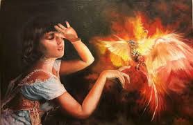 The phoenix bird symbolizes renewal and resurrection. Phoenix Bird Painting By Olga Zueva Saatchi Art
