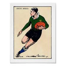 Vintage South African Rugby Print Zazzle Com In 2021 South Africa Rugby Rugby Art Rugby Poster