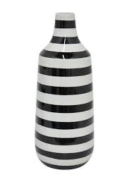 Black And White Striped Vase Next Three Hands Black White Ceramic Vase White Ceramic Vases Striped Vase White Ceramics