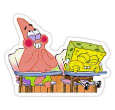 25 Spongebob And Patrick Sticker By Megan Carney In 2021 Meme Stickers Print Stickers Tumblr Stickers