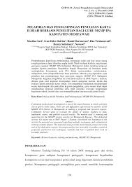 Karena mungkin banyak siswa yang mendapat tugas sekolah untuk membuat karya tulis ilmiah sederhana seperti tentang kacang hijau tumbuhan jamur atau juga tentang bakteri. Pdf Pelatihan Dan Pendampingan Penulisan Karya Ilmiah Guru Berbasis Penelitian Bagi Guru Mgmp Ipa Kabupaten Mempawah
