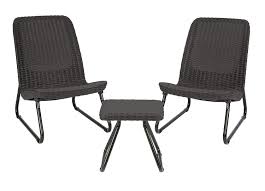 Amazon Com Keter Rio 3 Pc All Weather Outdoor Patio Garden Conversation Chair Table Set Furn Resin Patio Furniture Backyard Furniture Patio Lounge Furniture