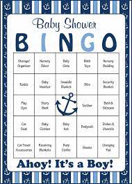 We have so many popular baby shower games to share with you, they have spilled over onto a new page! Nautical Baby Shower Game Download For Boy Baby Bingo Celebrate Life Crafts