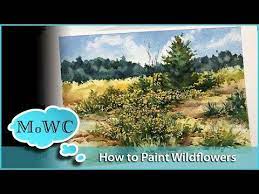 Painting A Patch Of Spring Wildflowers In Watercolor Youtube Watercolor Flowers Tutorial Watercolor Video Watercolor Lessons
