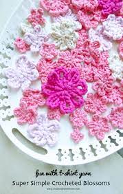 Maybe you would like to learn more about one of these? Crocheted One Round T Shirt Yarn Flowers Yarn Flowers Crochet Flowers Crochet T Shirts