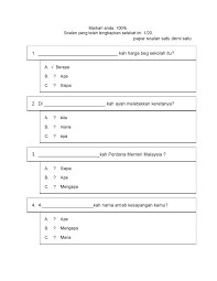 Tatabahasa online worksheet for tahun 2. Soalan Kuiz Bahasa Melayu Tahun 2 Liga Mx C