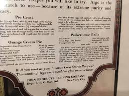 I find it gives a weird mouth feel to it that i don't like. From An Old Argo Corn Starch Ad I Have Hanging In My Kitchen The 1 Cup Corn Starch In The Rolls Just Floors Me Since I Ve Only Ever Used Small Amounts To