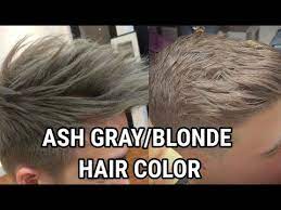 It contains both peroxide and ammonia, which is harder on your hair. Ash Gray Blonde Hair Color For Men Step By Step Procedure How To Achieve Hair Color Youtube