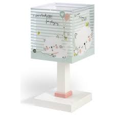 Kinderzimmer Tischleuchte Loving Cat Fluoreszierend E14 Dalber 63321 Lampentisch Tischleuchte Lampe