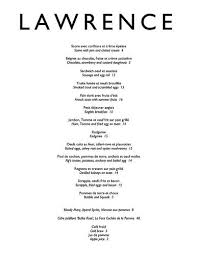 Menu Brunch Lawrence Restaurant Montreal Lawrence Montreal Restaurant