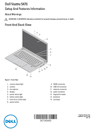 Notes, cautions, and warnings note: Dell Vostro 5470 Setup And Features Information Pdf Download Manualslib