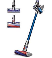 Black And Decker 2 In 1 Cordless Stick Vacuum Smartech Front View Of The Dyson V6 Total Clean Cordless Vacuum Cleaner Nickel Color With Red Two Tier Cyclo Cordless Vacuum Cleaner Clean Dyson Vacuum Cordless Vacuum