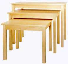 Tall Nesting Tables Would Be A Great Way To Add Extra Countertop Surface In The Kitchen When It Is Needed With Images Store Fixtures Wood Display Glass Table