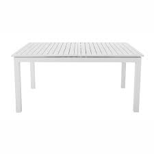 Table basse de jardin (peut servir de table basse de salon) avec etagere. Table De Jardin A Rallonge En Aluminium Blanche L 160 A L 210 Cm Extenso Maisons Du Monde