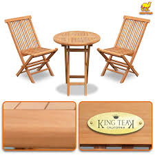 Maybe you would like to learn more about one of these? Buy King Teak 3 Piece Patio Bistro Sets Gold Teak Wood Round Table Folding Chairs Patio Furniture Set In Cheap Price On Alibaba Com