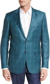 We've got ermenegildo zegna tailoring starting at $49 and plenty of other tailoring. Ermenegildo Zegna Plaid Wool Two Button Sport Coat Green 1 995 Neiman Marcus Lookastic