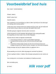 Voorbeeldbrief Bod Huis Infotaris