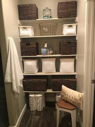 Linen closets are one of the most perfect spots for open shelving. Open Bathroom Closet